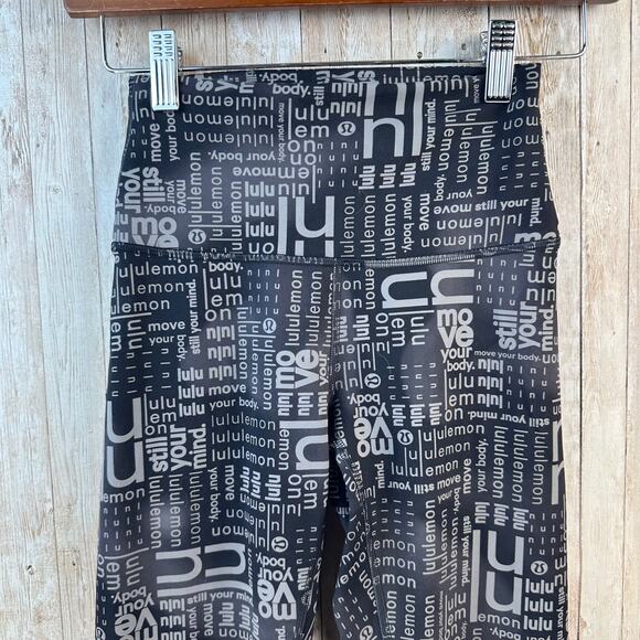 Lululemon Wunder Train Legging Womens 4 Black Ombre Multi Print Yoga Athletic - Picture 3 of 7